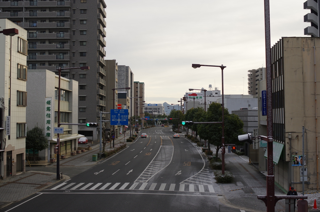 1月2日の早朝の街並み②