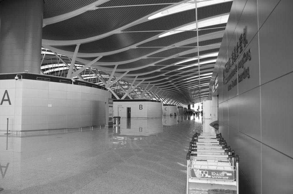 上海浦東空港にて①