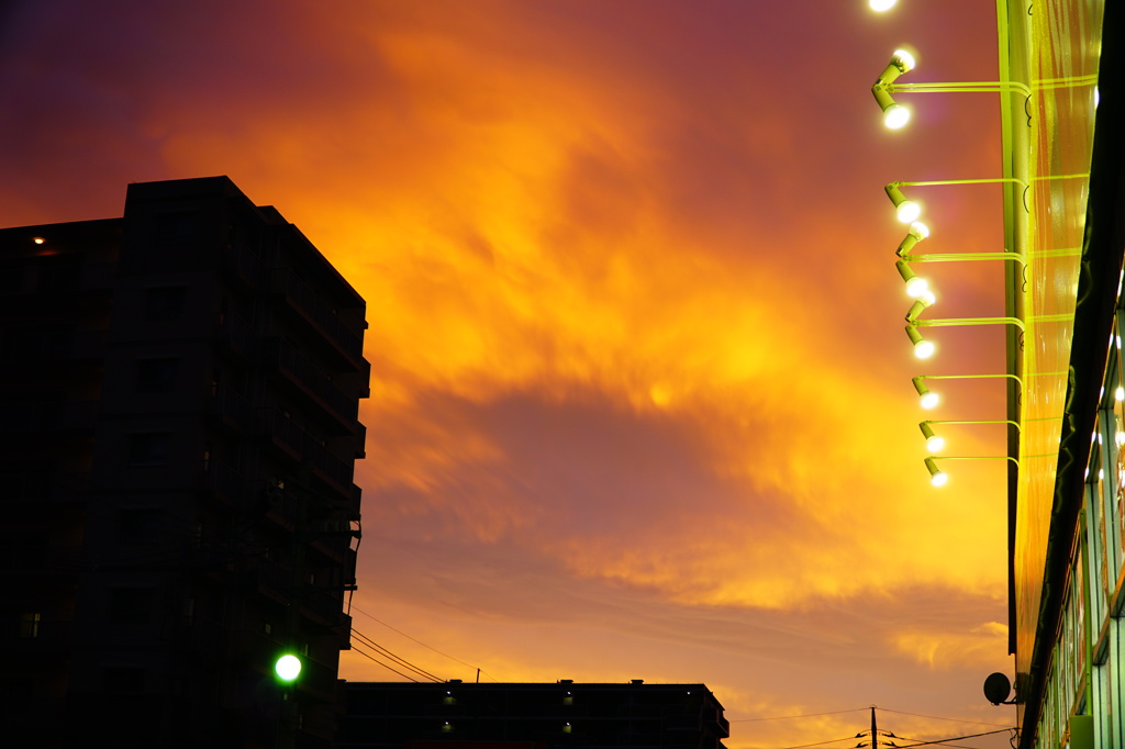 雨上がりの夕焼け３