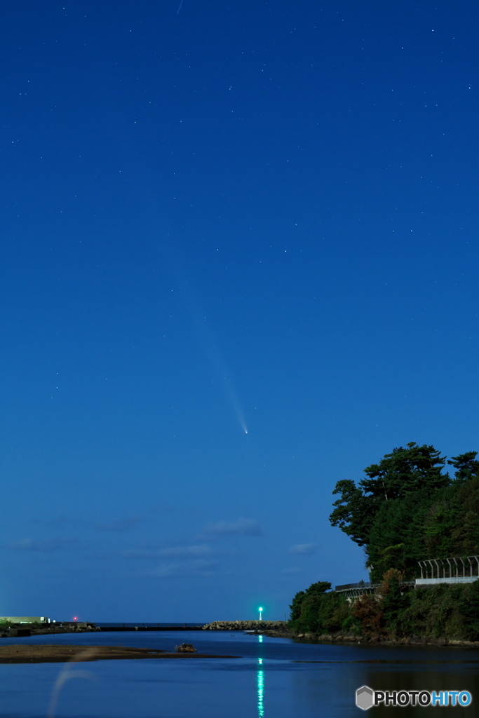 2024.10.16月光川河口_紫金山・アトラス彗星3