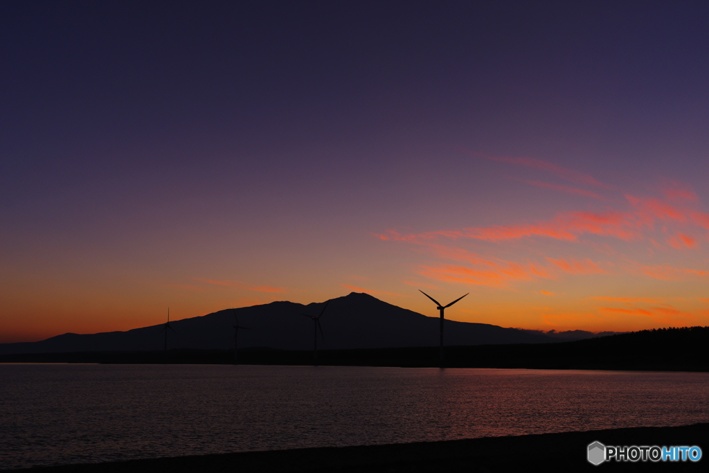 酒田北港からの鳥海山3