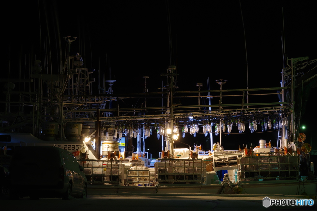 夜勤明けの酒田港1