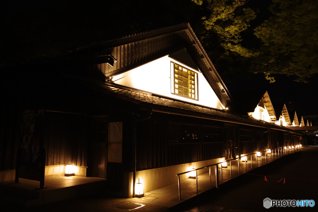 山居倉庫夜景2