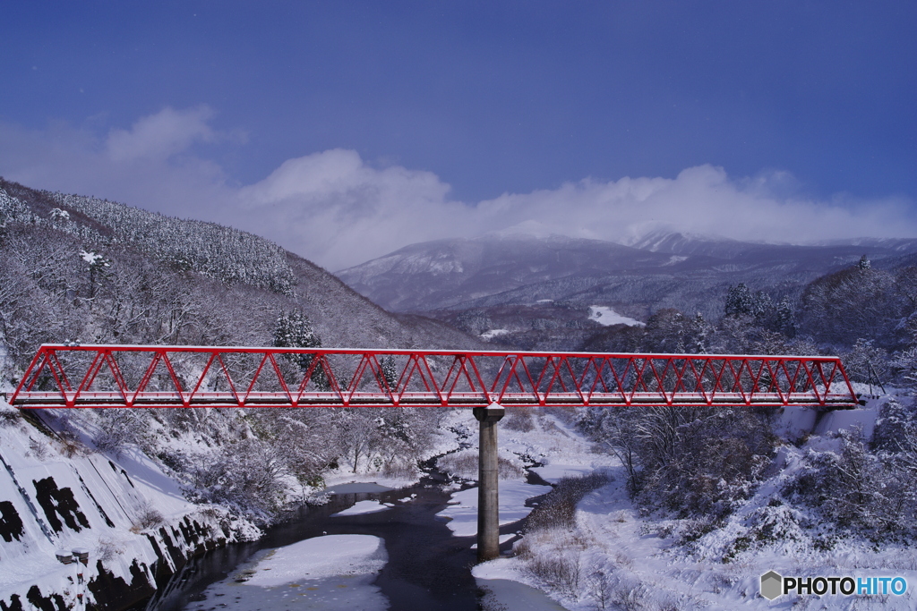 月光川ダム_雪景色