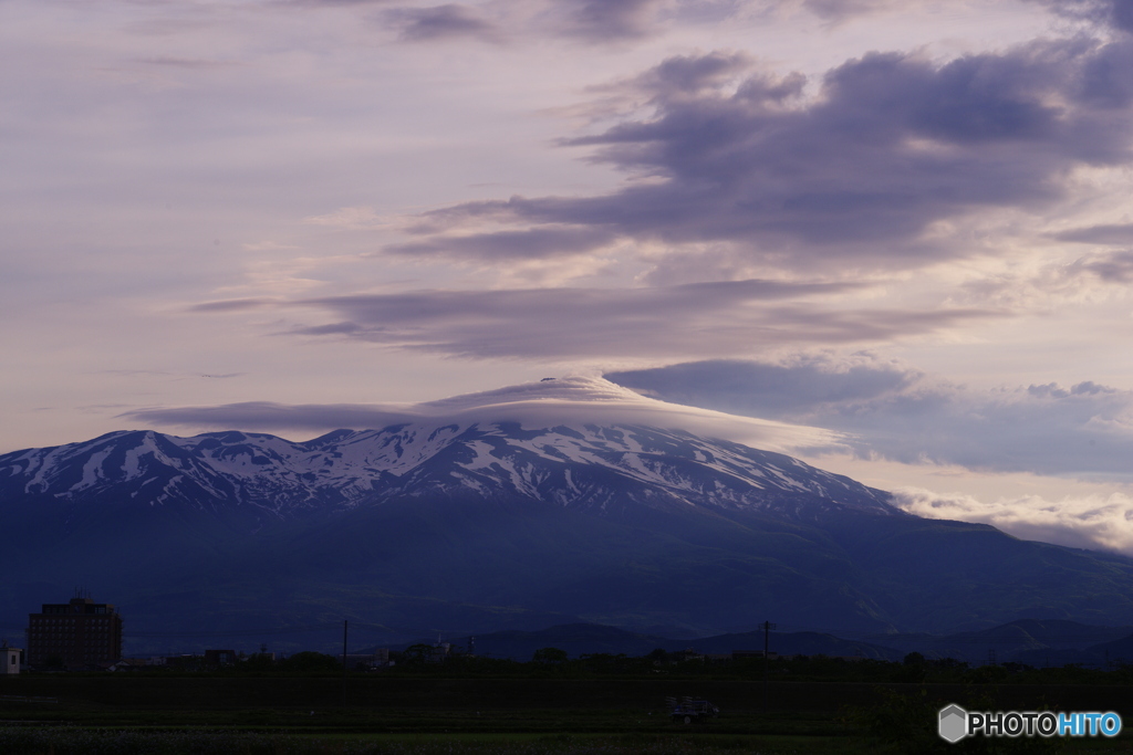 夜勤明けの・・・鳥海山と帽子2