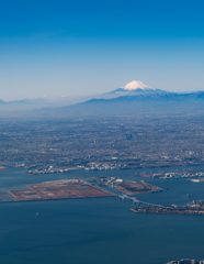 機窓展望（富士山）