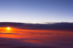 雲の下の夕焼け