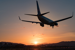 Sunset Landing Approach