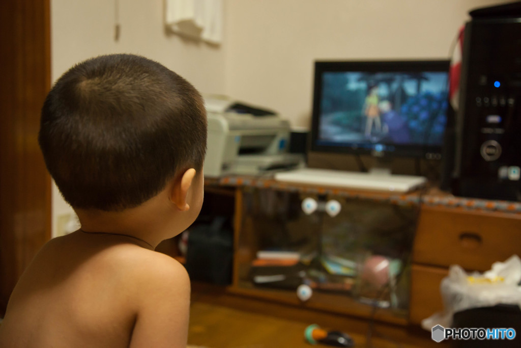 トトロを見ながら坊主になりました(^-^)