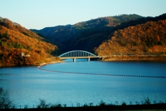  青と赤の風景