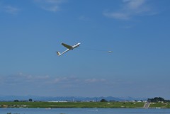 秋空に向かって