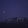 岩手山と星空