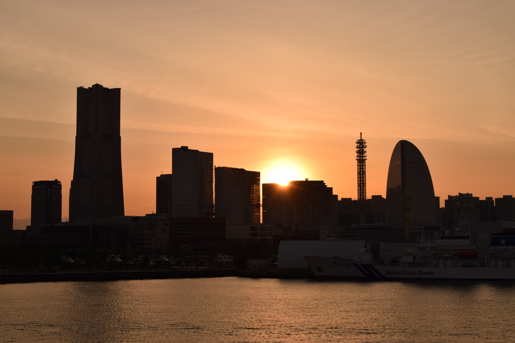 みなとみらい　夕焼け③