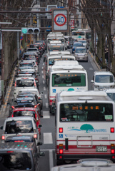 歩道橋の上から