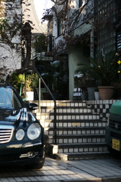 ギャラリー、階段を上がったところにあります