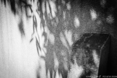 吹付タイルの影