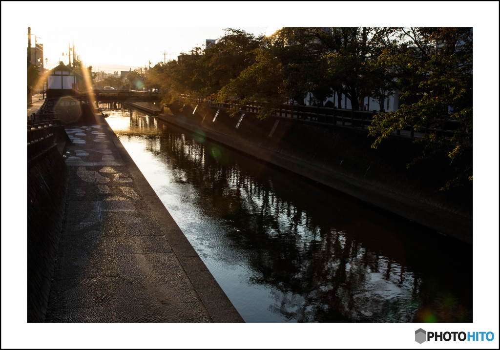夕陽の外堀
