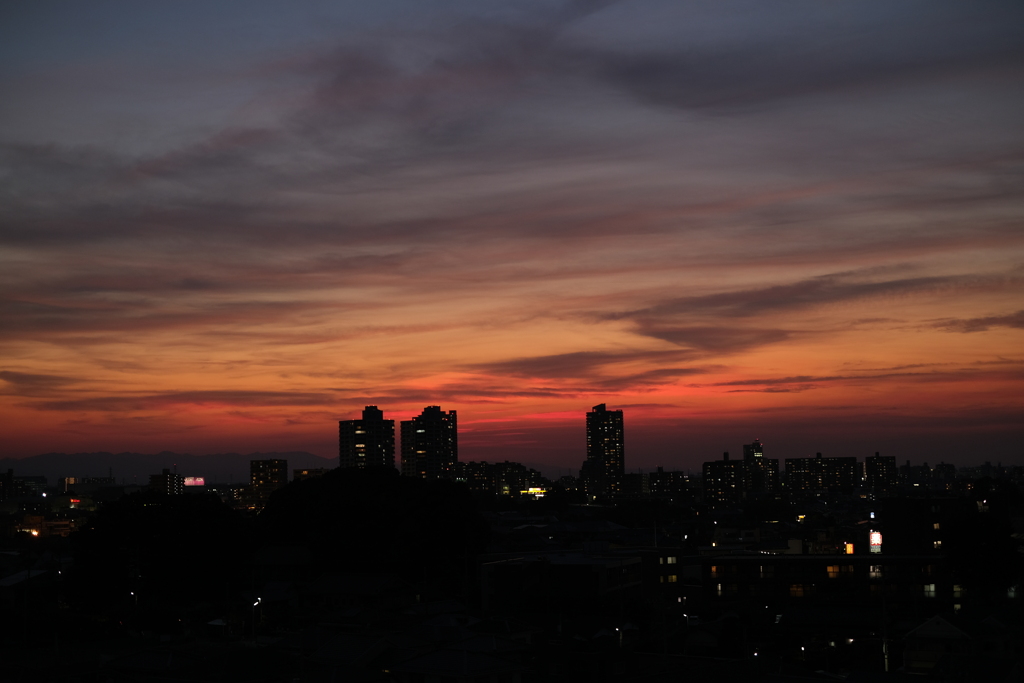 たった今--夕焼け