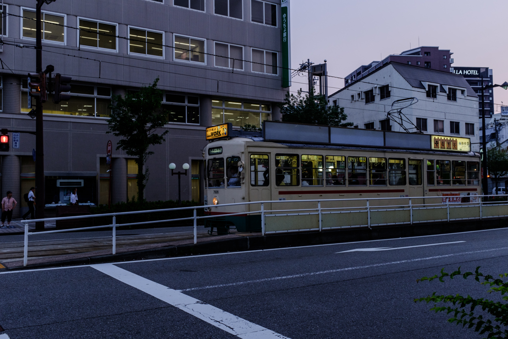 路面電車で帰る