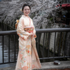 目黒川花見　ポートレート