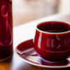 赤いコーヒーカップ
