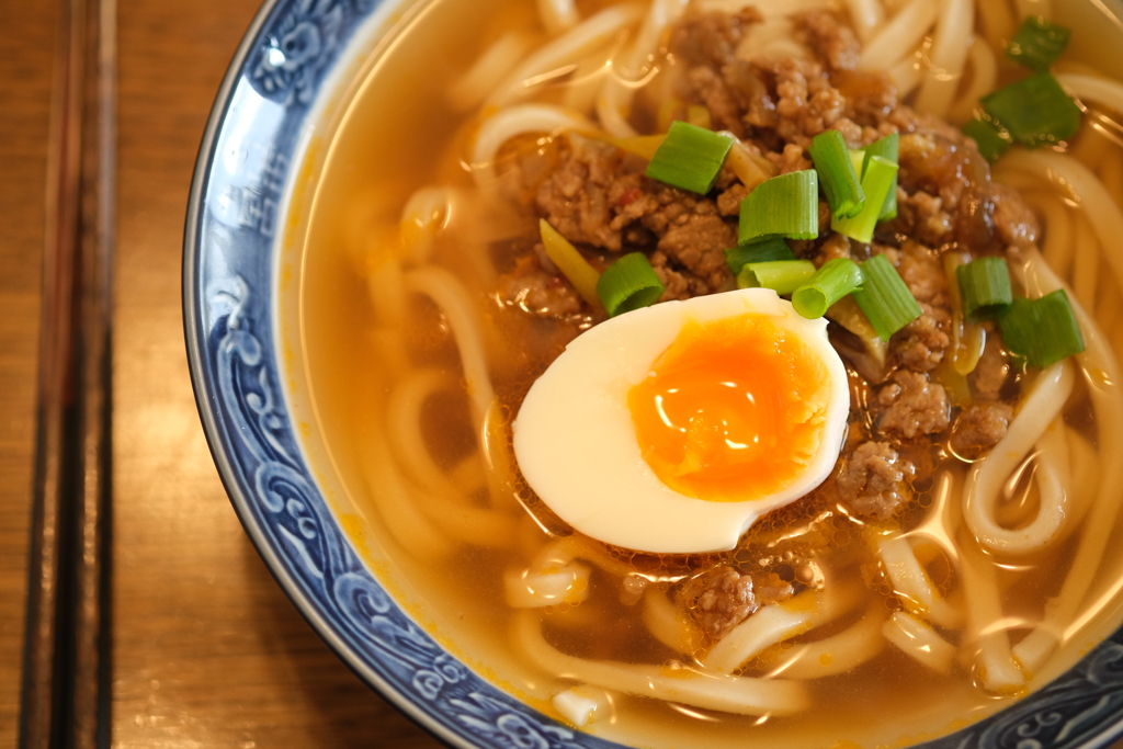 今日の昼食---うどん