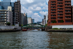 夏の日隅田川を上る