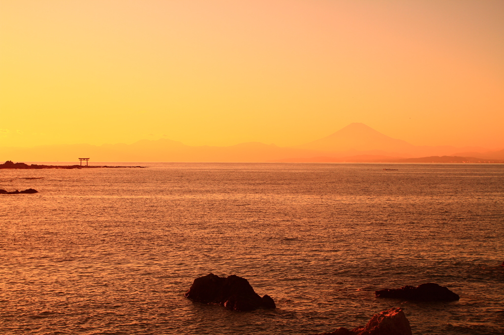 森戸の夕照001