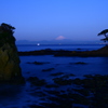 夜明け前の立石の富士