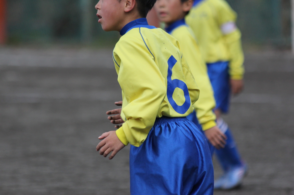 選手の背中