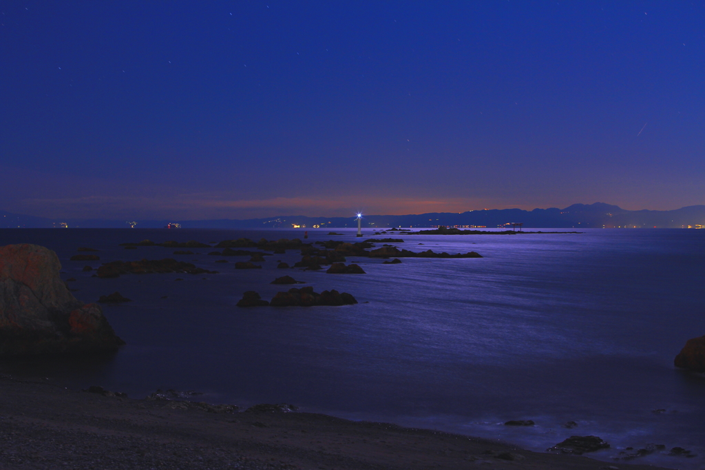 森戸海岸の夜001