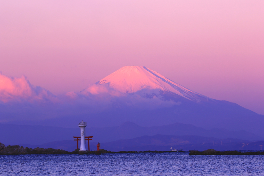 葉山の初富士　２０１７（２）