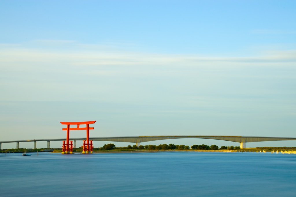 早朝の弁天島