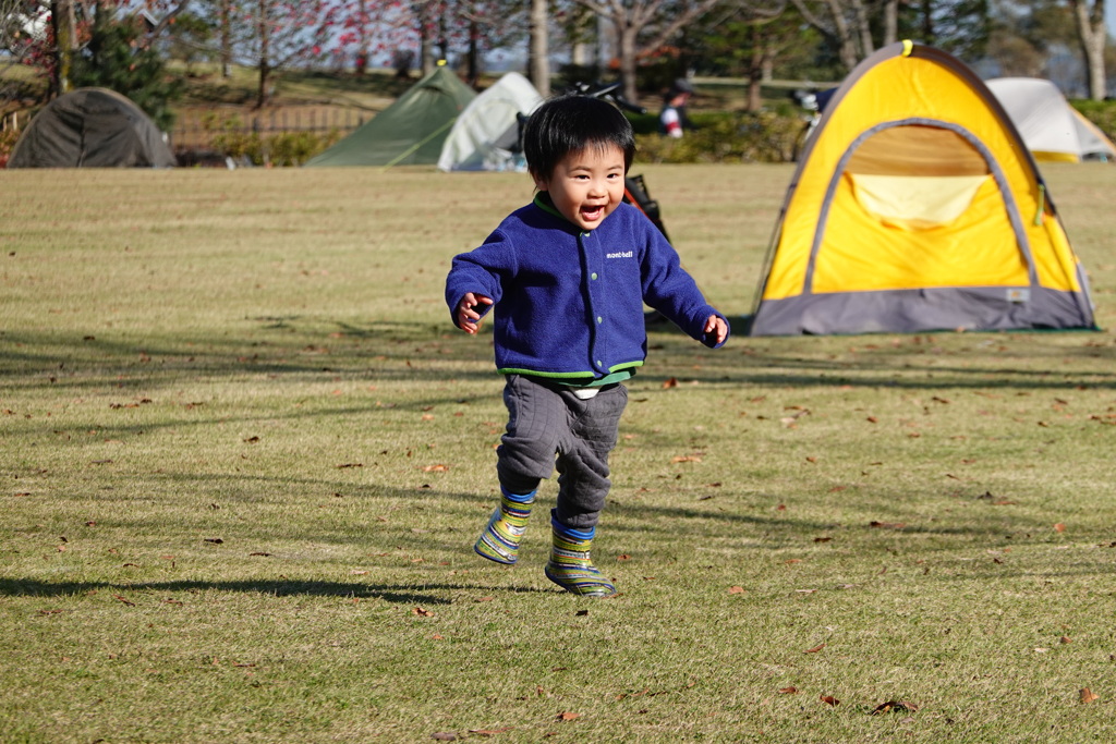 公園でダッシュ