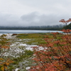 曇天の宇曽利湖を眺めて