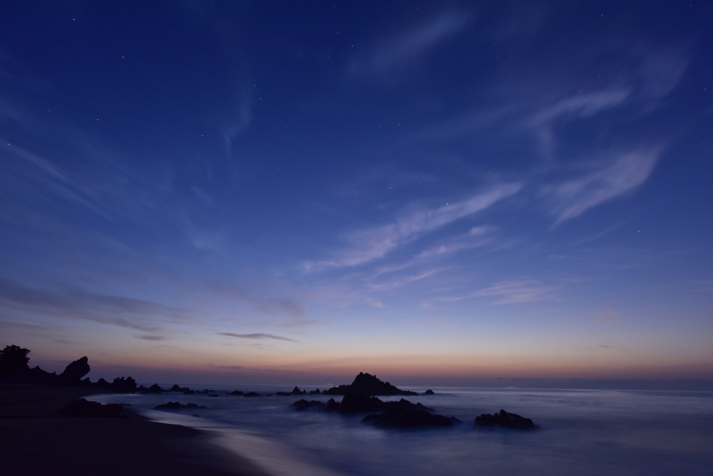 尻労海岸夜景