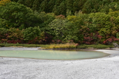 恐山、宇曽利湖エメラルド