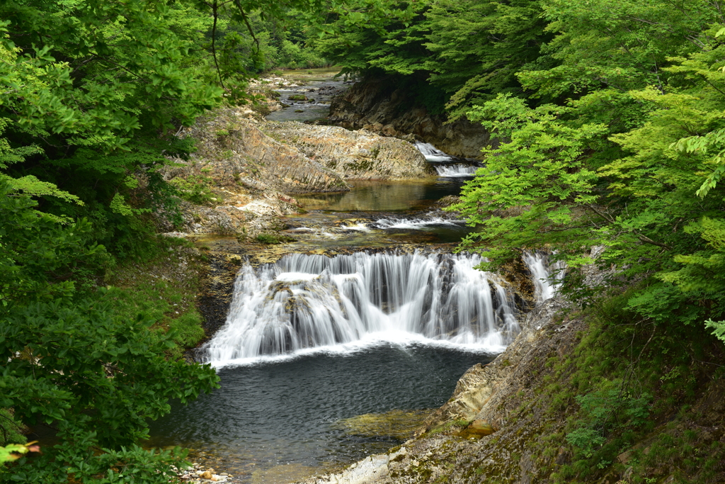 新緑の川内大滝