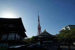 お寺とを角度を変えて