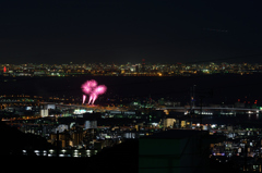 夜景と花火