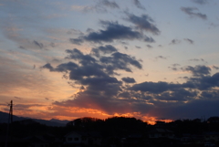 今日の夕焼け・・・