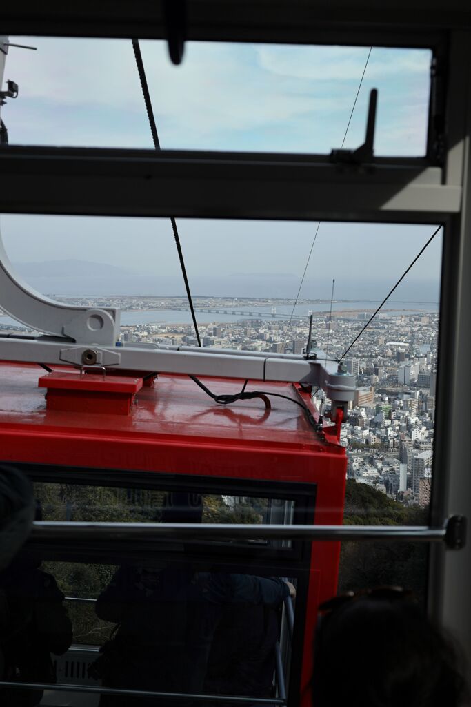 ゴンドラから眺める市街地・・・