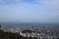 眼下に広がる徳島市内・・・