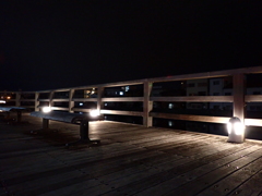 夜のベンチ・・・
