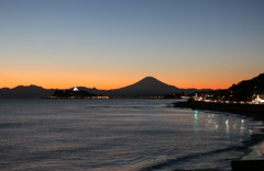 稲村ガ崎からの富士山