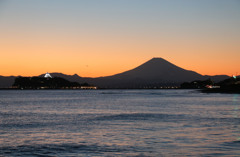 稲村ガ崎からの富士山