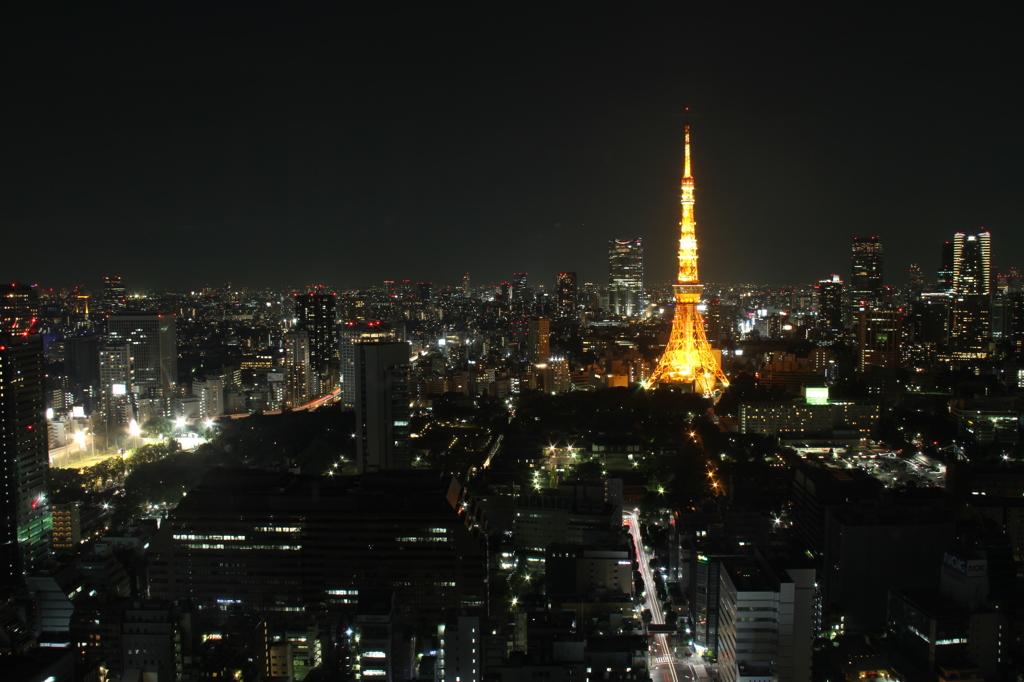 東京タワーと周辺の夜景①