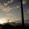 街中からの朝陽