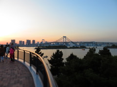 レインボー夕景