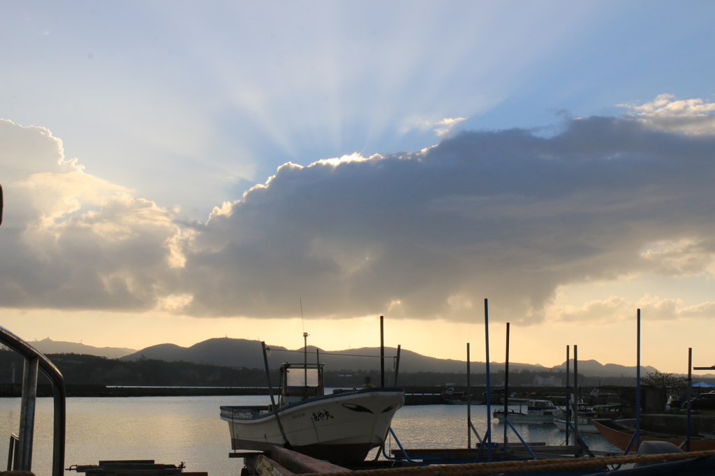 古宇利島の夕焼け